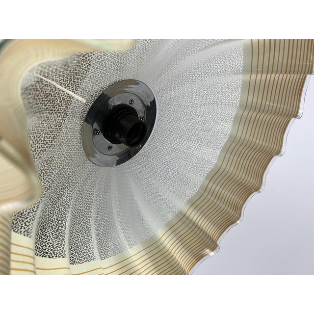 Italian Glass Pendant Lamp with Wavy Edge, 1970s For Sale - Image 16 of 18