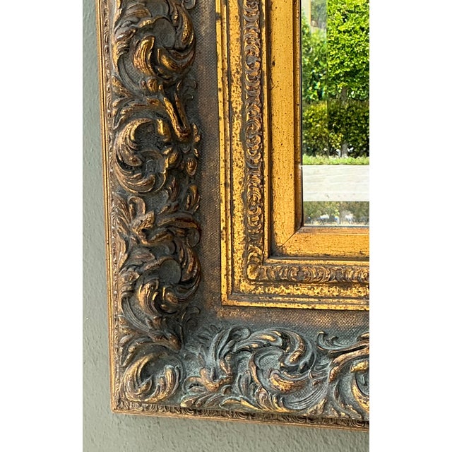 Gold Vintage Ornate Gold and Wood Frame Mirror For Sale - Image 8 of 12
