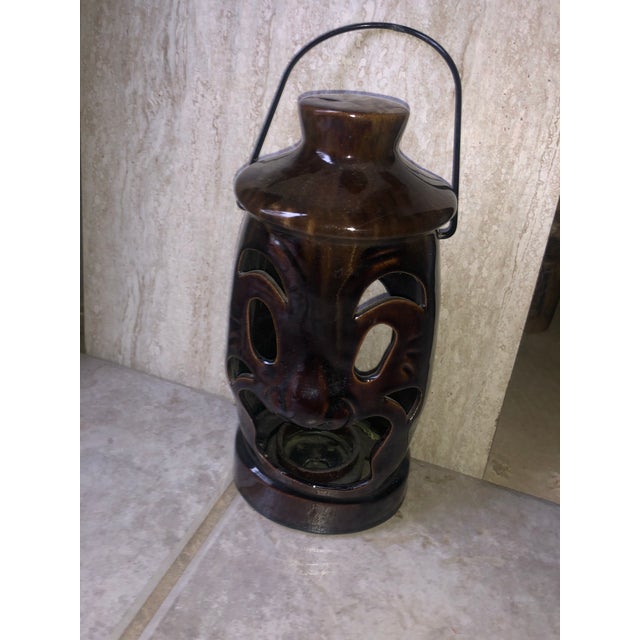 1960s Drip Glazed Criterion Collections Japan Tiki Teacup Candle Holder For Sale In Dallas - Image 6 of 12