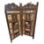 1960s Vintage Indian Carved Turned and Painted 3 Panel Screen For Sale - Image 5 of 6