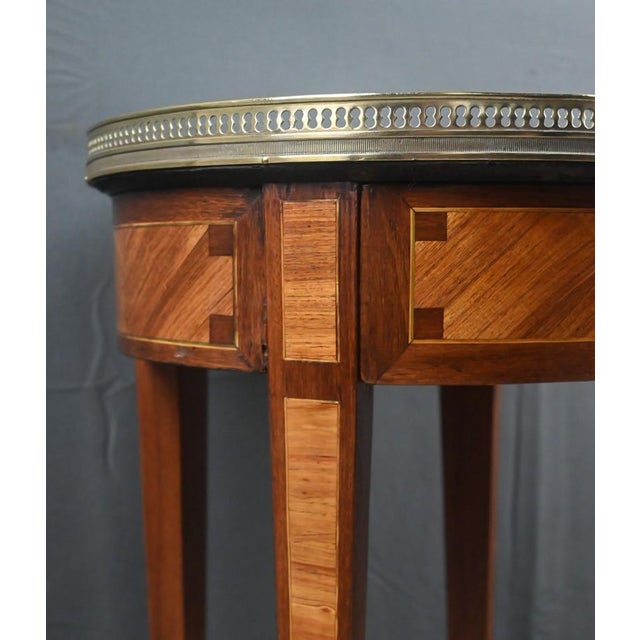 Small Louis XVI Style Marquetry Side Table, Early 20th Century For Sale - Image 9 of 18