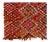 Traditional Hand-Knotted Vintage Tulu Shag Rug in Red, Multicolor Geometric Pattern For Sale - Image 3 of 6