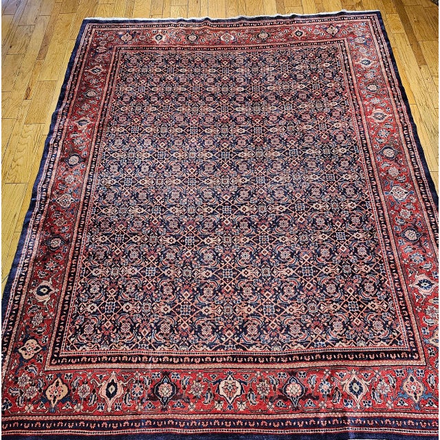 "This vintage Persian Mahal Sultanabad rug from the second quarter of the 20th century showcases a masterfully woven...