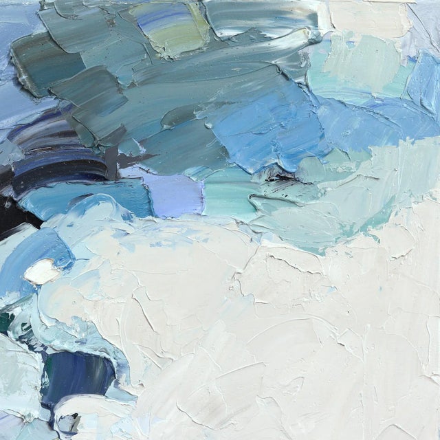 Abstract Storm - Blue Cool Tone Abstract Dramatic Landscape Original Artwork by Dana Cowie For Sale - Image 3 of 9