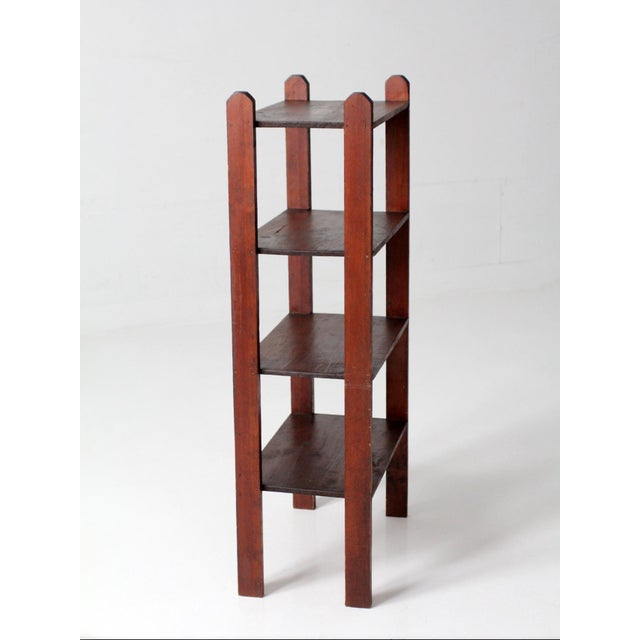 Brown Antique Wood Etagere Shelf For Sale - Image 8 of 9