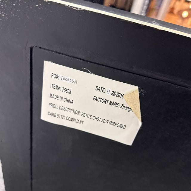 Stein World Petite Two-Drawer Mirrored Chest For Sale - Image 12 of 12