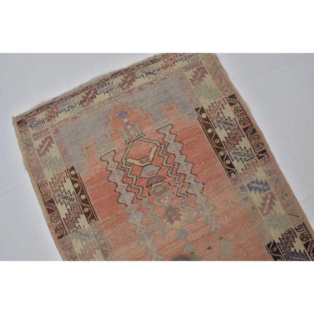 Textile Antique Muted Orange Oushak Rug For Sale - Image 7 of 10