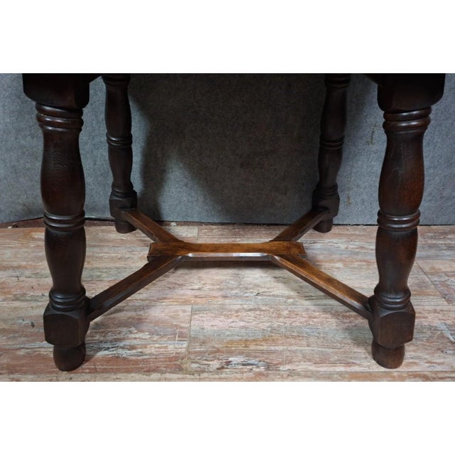 Renaissance Extendable Table in Oak, 1960s For Sale - Image 4 of 9