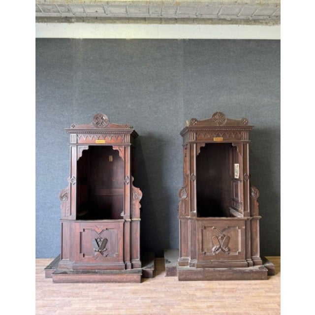 Catholic Confessionals, 1890s, Set of 2 For Sale - Image 10 of 11