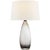 Chapman & Myers for Visual Comfort Signature Myla Large Tall Table Lamp in Smoked Glass with Linen Shade For Sale