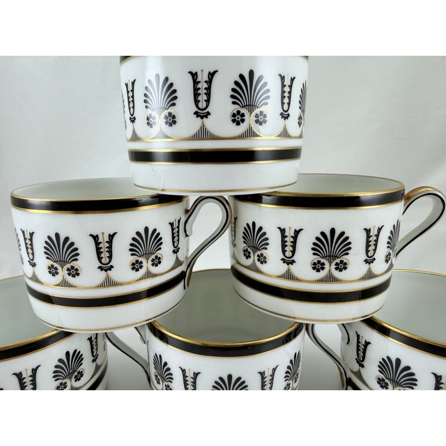 For your consideration are these 6 Richard Ginori flat cups in the Ercolano black pattern. The cups are in excellent...