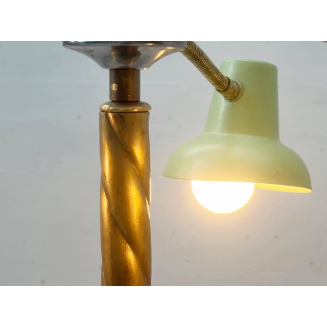 Vintage Three-Light Brass Floor Lamp, 1950s For Sale - Image 3 of 18