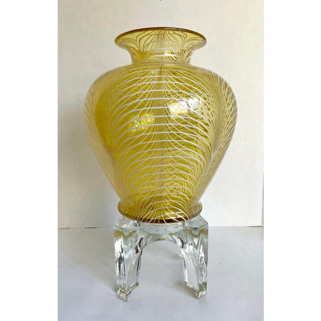 Here is a vintage Chantal molded glass trivet with a wonderfully sculptural, ice-like form. Made from exceptionally thick...