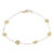 Delicate Yellow Sapphire Stacking Chain Bracelet in 14k Gold For Sale