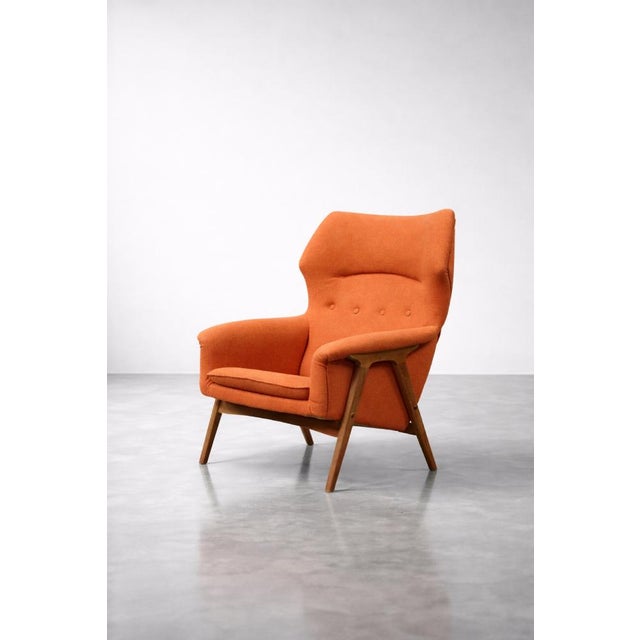 Mid-Century Elm Wing Master Chair by Thorbjörn Afdal for Bruksbo, 1960s For Sale - Image 11 of 18