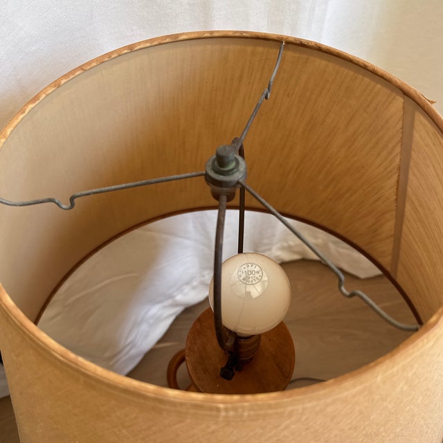 1950s Mid-Century Modern Rattan Table Lamp For Sale - Image 11 of 11