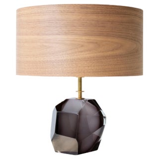 Mid-Century Modern Dark Grey Murano Table Lamp, Italy, 1950s For Sale