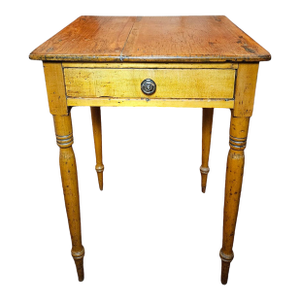 Federal Style, Late 1800's Pine Single Drawer, Side or Worktable
