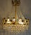 Brass and Lead Crystal 4-Light Chandelier from Weinfurtner, 1970s For Sale - Image 6 of 14