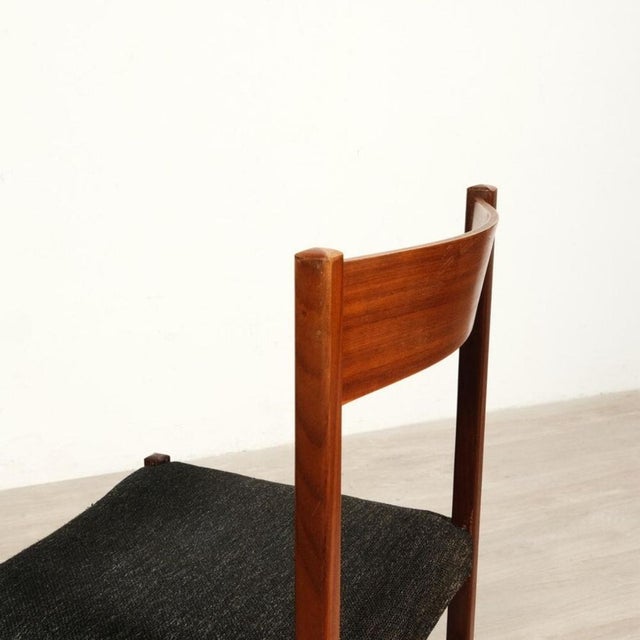 Set of Vintage Dining Chairs in Wood and Fabric, 1960s For Sale - Image 14 of 18