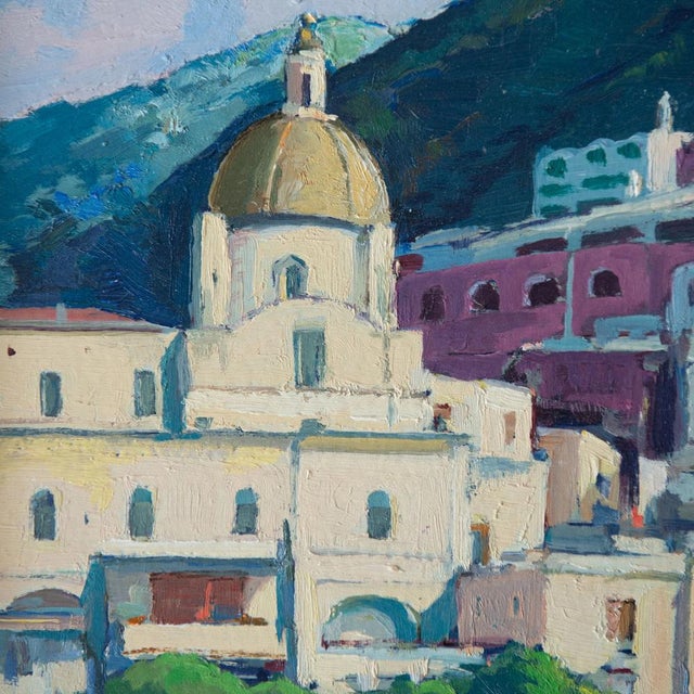 Positano and Valldemossa, Landscapes, 1990s, Oil on Canvas, Set of 2 For Sale - Image 4 of 15