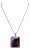 102 Ct Emerald Cut Amethyst & 5.5 Ct Diamond Pendant Necklace 14ky Gold + Chain For Sale