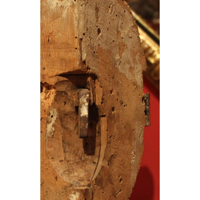 Gold Italian Baroque Hand-Carved Giltwood Sconces with Gilt Bronze Arm, Set of 2 For Sale - Image 8 of 11