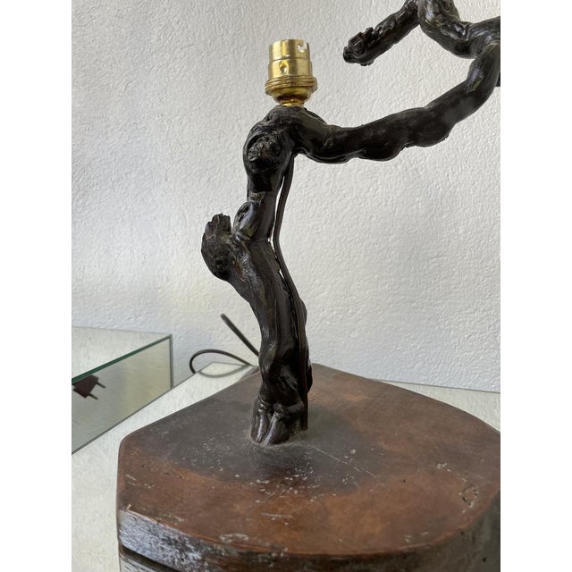 Brutalist Vine Foot Table Lamp, 1950s For Sale - Image 16 of 17