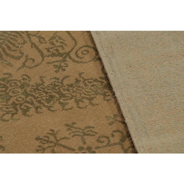 Rug & Kilim’s European Style Rug in Gold With Floral Medallions “Catana” For Sale - Image 9 of 9