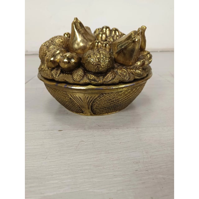 Ice Bucket with Golden Fruit Salad by Mauro Manetti, 1970s, in Good conditions. Designed 1970 to 1979 This piece has an...