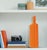 Orange Valencia Askewed Short Bottle Vase For Sale - Image 11 of 11