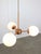 Mid-Century Modern Italian Chandelier in Copper and Opaline Glass, 1960s For Sale - Image 6 of 18