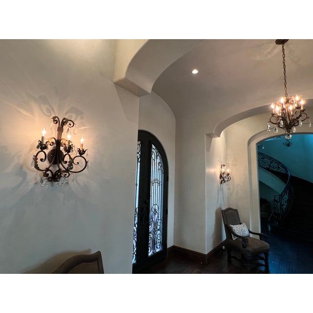 Vintage French Provincial Wall Sconces by Currey & Company - a Pair For Sale - Image 10 of 13