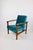 Mid-Century Modern Armchair Fox in Blue Turquoise, 1970s For Sale - Image 3 of 11