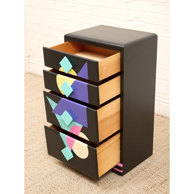 Paint Mid 20th Century Tall Memphis Jewelry Chest For Sale - Image 7 of 12