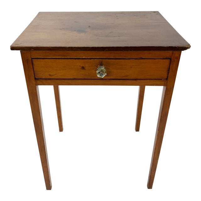 Antique Primitive Side Table W/ Single Drawer Chairish