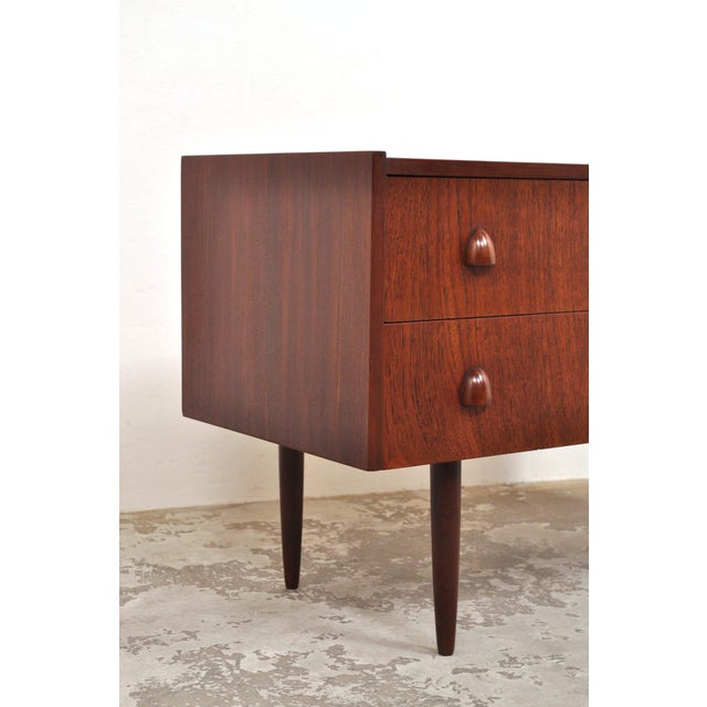 Brown Small Vintage Danish Sideboard in Teak, 1950s For Sale - Image 8 of 9
