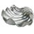 A glamorous 1980s oversized tabletop aluminum clam shell bowl made by Arthur Court. Beautiful textural finish on the...