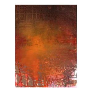 Contemporary Abstract Oil on Paper Painting "Verse Xlix" by Yari Ostovany