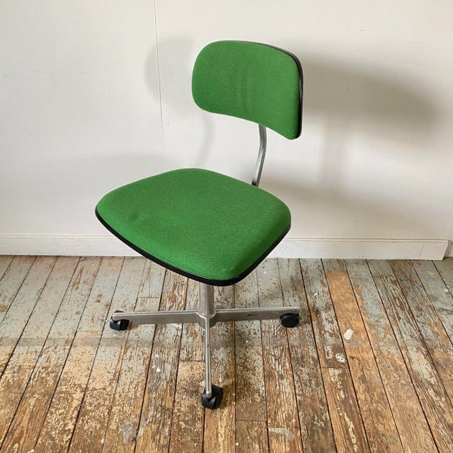Mid Century Modern Herman Miller Kevi Office Desk Chair Kelly Green Chairish