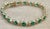 Approximately 9 Ct Natural 18 Oval Stone Emerald & Diamond 14 Kt Yellow Gold Bracelet All Emeralds are Oval Shape , very...