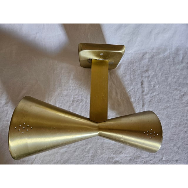 Mid-Century Modern A Pair of 1950s Mid-Century Modern Original Atomic Spun Aluminum Electric Wall Sconces - A Pair For Sale - Image 3 of 11