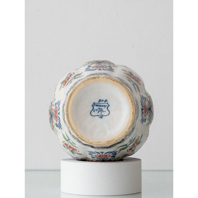 Vintage Delft Chinoiserie Table Lamps with Velvet Shades from Royal Tichelaar Makkum, 1940s-1960s, Set of 2 For Sale - Image 14 of 16