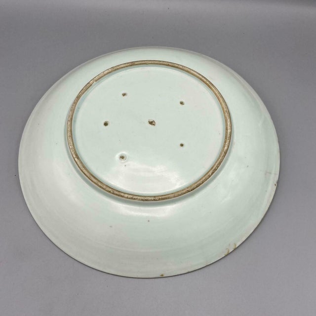Ceramic Antique Japanese Arita Hizen Plate with Mountain Landscape, 1890s For Sale - Image 7 of 8