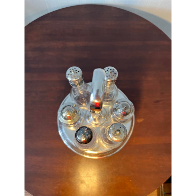 Reed and Barton Antique Victorian Silver Plated Reed & Barton Cruet Serving Set For Sale - Image 4 of 10