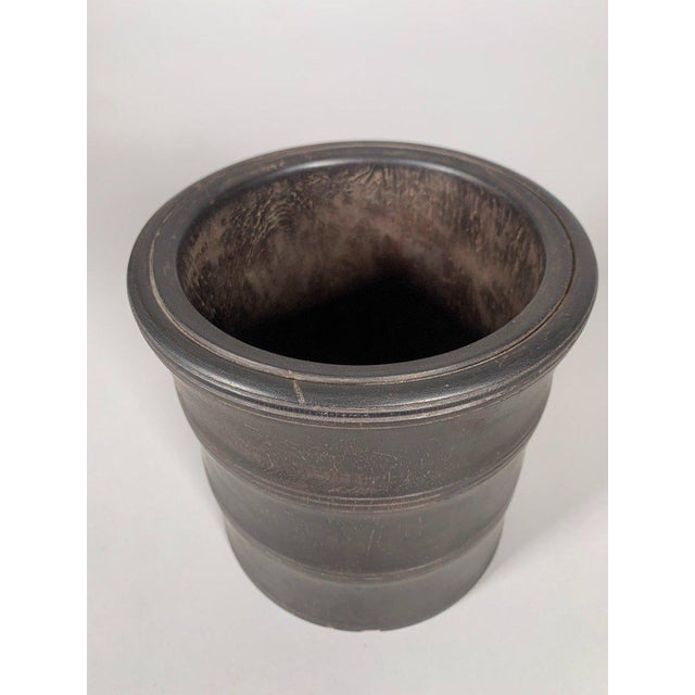 Wood Large "bitong" Brush Pot, Chinese Wood, 19th Century, Qing Dynasty For Sale - Image 7 of 7