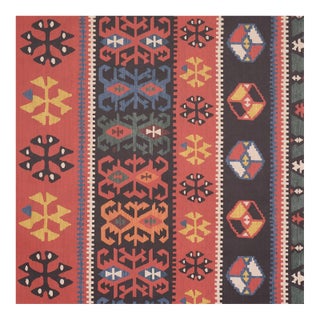 Schumacher x Johnson Hartig Sahane Wallcovering in Pomegranate Red For Sale