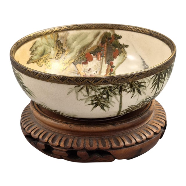 Japanese Satsuma Bowl by Gyokkō, 1890s For Sale - Image 4 of 13