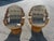 Vintage Rattan Swivel Rocker Lounge Chairs and One Ottoman Set For Sale - Image 13 of 18