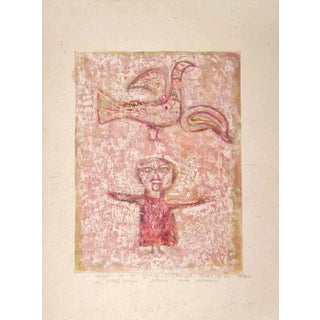 Allegory of a Bird, Original Drawing, Late 19th-Century For Sale